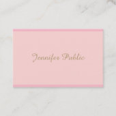 Vorlage Elegant Rosa Gold gekalligrafiert Skript T Visitenkarte (Vorderseite)