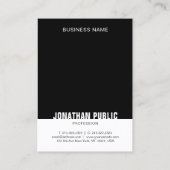 Vorlage Elegante moderne Schwarz-Weiß-Mode Visitenkarte (Rückseite)