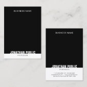 Vorlage Elegante moderne Schwarz-Weiß-Mode Visitenkarte (Vorne/Hinten)