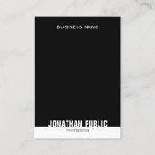 Vorlage Elegante moderne Schwarz-Weiß-Mode Visitenkarte (Vorderseite)