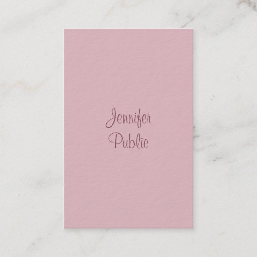 Vorlage Eleganter moderner handgeschriebener Skrip Visitenkarte (Vorderseite)