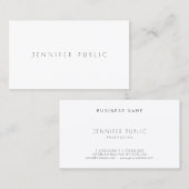 Vorlage Elegantes Weißes Design Beruflich modern Visitenkarte (Vorne/Hinten)