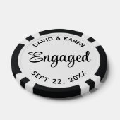 Vorlage Engagiert Favorit Name und Datum Pokerchips (Einzeln)