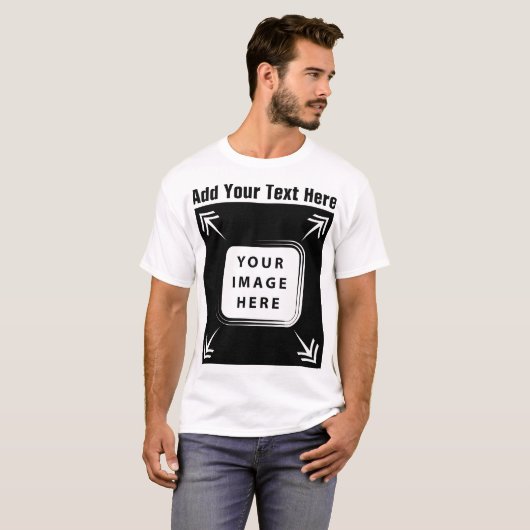 Vorlage Erstellen Sie Ihren eigenen benutzerdefini T-Shirt (Vorne ganz)