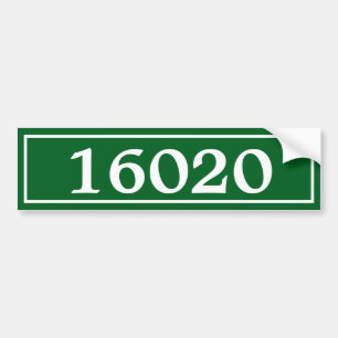 Vorlage   Feld "Dark Green White House Number Mail Autoaufkleber