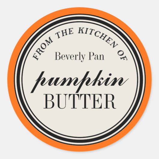 Vorlage "From the Kitchen of" Circle Label Runder Aufkleber (Vorderseite)