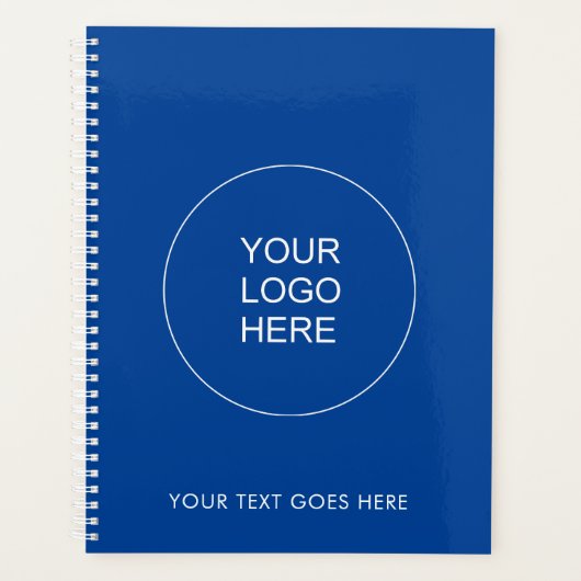 Vorlage Fügen Sie Ihren Logo-Text hier Deep Blue S Planer (Vorderseite)