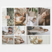 Vorlage für 10 Fotos personalisiert Fleecedecke (Vorderseite (Horizontal))