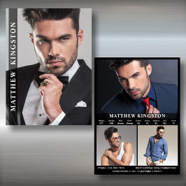 Vorlage für 4 Foto Zwei-Seiten-Verbundkarte