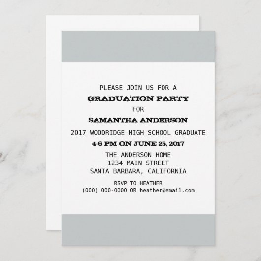 Vorlage für Absolventen (Vorne/Hinten)