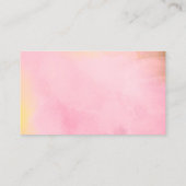Vorlage für abstrakt rosa Visitenkarten in Aquarel Visitenkarte (Rückseite)