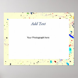 Vorlage für abstrakte Art Paint Splashes Spotty Poster
