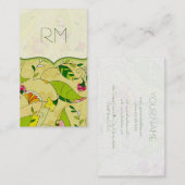 Vorlage für Abstrakte BlütenCollage Visitenkarte (Vorne/Hinten)