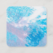 Vorlage für abstrakte Visitenkarten Blau Splash Quadratische Visitenkarte (Rückseite)