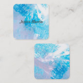 Vorlage für abstrakte Visitenkarten Blau Splash Quadratische Visitenkarte (Vorne/Hinten)