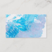 Vorlage für abstrakte Visitenkarten Blau Splash Visitenkarte (Rückseite)