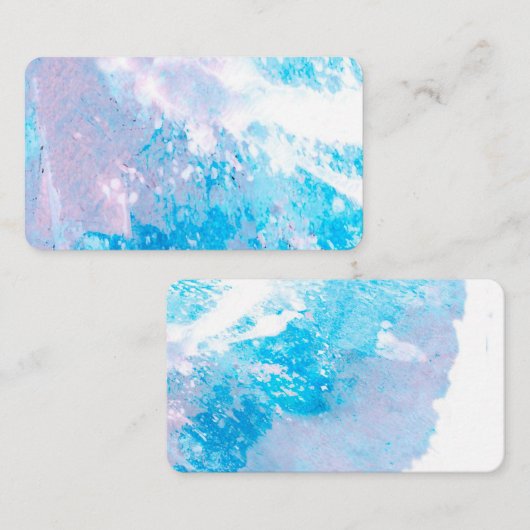 Vorlage für abstrakte Visitenkarten in Aquarellfar Visitenkarte (Vorne/Hinten)