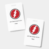 Vorlage für Abzeichen für die Mitarbeiterkennung Ausweis (Vorder- & Rückseite)