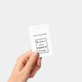 Vorlage für Abzeichen zur Bezeichnung von Haushalt Ausweis (Handheld)