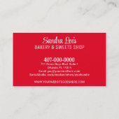 Vorlage für afrikanisch-amerikanische Backwaren Visitenkarte (Rückseite)