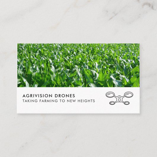Vorlage für Agrardrossel-Unternehmen UAV-Foto Visitenkarte (Vorderseite)