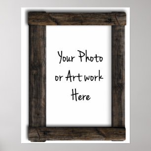Vorlage für alte "Holz"-Rahmen hinzufügen Poster