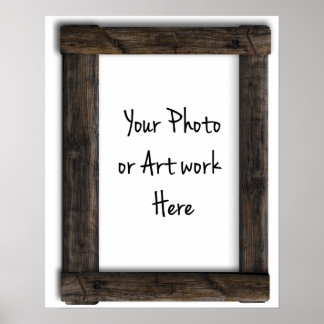 Vorlage für alte "Holz"-Rahmen hinzufügen Poster