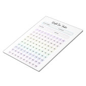 Vorlage für anpassbare Gewichtsabnahme-Tracker Notizblock (angewinkelt)