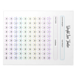 Vorlage für anpassbare Gewichtsabnahme-Tracker Notizblock