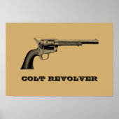 Vorlage für antike Colt Revolver Gun Illustration Poster (Vorne)