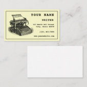 Vorlage für antike Schreibmaschine Visitenkarte (Vorne/Hinten)