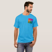 Vorlage für Aquamarine Blue Add-Image-Logos anpass T-Shirt (Vorne ganz)