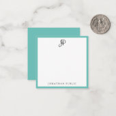 Vorlage für Aquamarine einfarbige Monogramme (Vorderseite/Rückseite Beispiel)