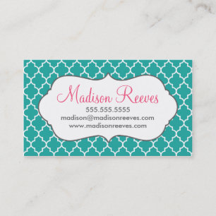 Vorlage für aquamarine und weiße Quartalskarte Visitenkarte