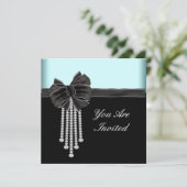 Vorlage für Aquamarines blaues Party mit Diamond B (Stehend Vorderseite)