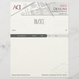 Vorlage für Architekturrechnungen mit Blueprint-De Briefbogen