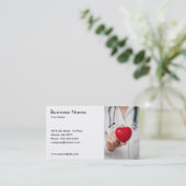 Vorlage für Ärzte und Herz-Geschäftskarten Visitenkarte (Stehend Vorderseite)