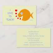 Vorlage für Assistenzelementare Lehrerin Goldfish Visitenkarte (Vorne/Hinten)