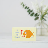Vorlage für Assistenzelementare Lehrerin Goldfish Visitenkarte (Stehend Vorderseite)