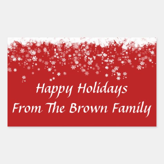 Vorlage für Aufkleber für den Happy Holidays-Umsch (Vorderseite)