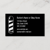 Vorlage für Barber Black und White Loyalty Card Visitenkarte (Rückseite)