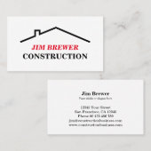 Vorlage für Baukarten Visitenkarte (Vorne/Hinten)