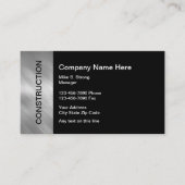 Vorlage für Bauunternehmen Visitenkarte (Vorderseite)