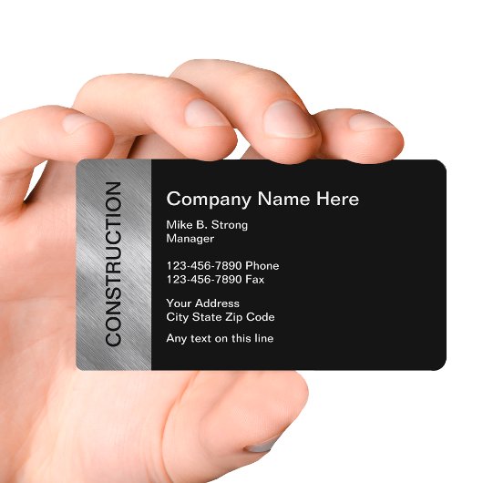 Vorlage für Bauunternehmen Visitenkarte