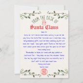 Vorlage für bearbeitbaren Santa Letter (Vorderseite)