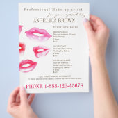 Vorlage für Beauty & Makeup-Flyer Flyer (Hand)