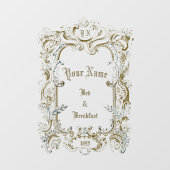 Vorlage für Bed & Breakfast für viktorianische Ära Fensteraufkleber (Blatt)