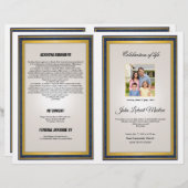 Vorlage für Beerdigungsbroschüren (Vorne/Hinten)