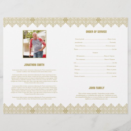 Vorlage für Beerdigungsbroschüren (Rückseite)