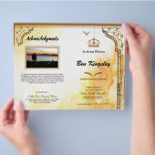 Vorlage für Beerdigungsbroschüren Flyer (Hand)